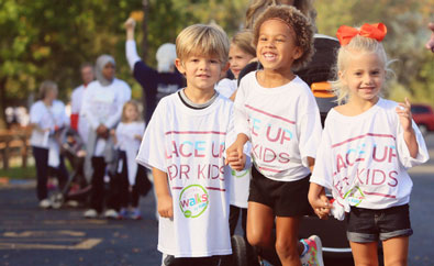 Kids participate in our annual walk.